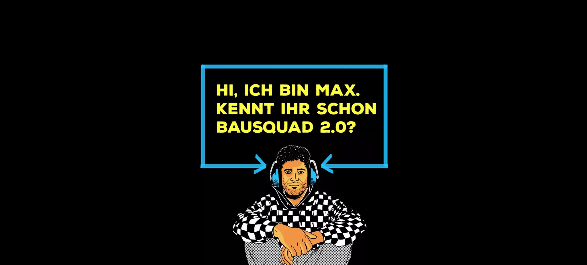 Illustration: Mann mit Kopfhörern