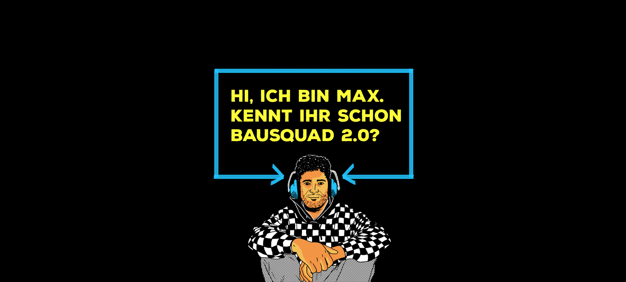Illustration: Mann mit Kopfhörern