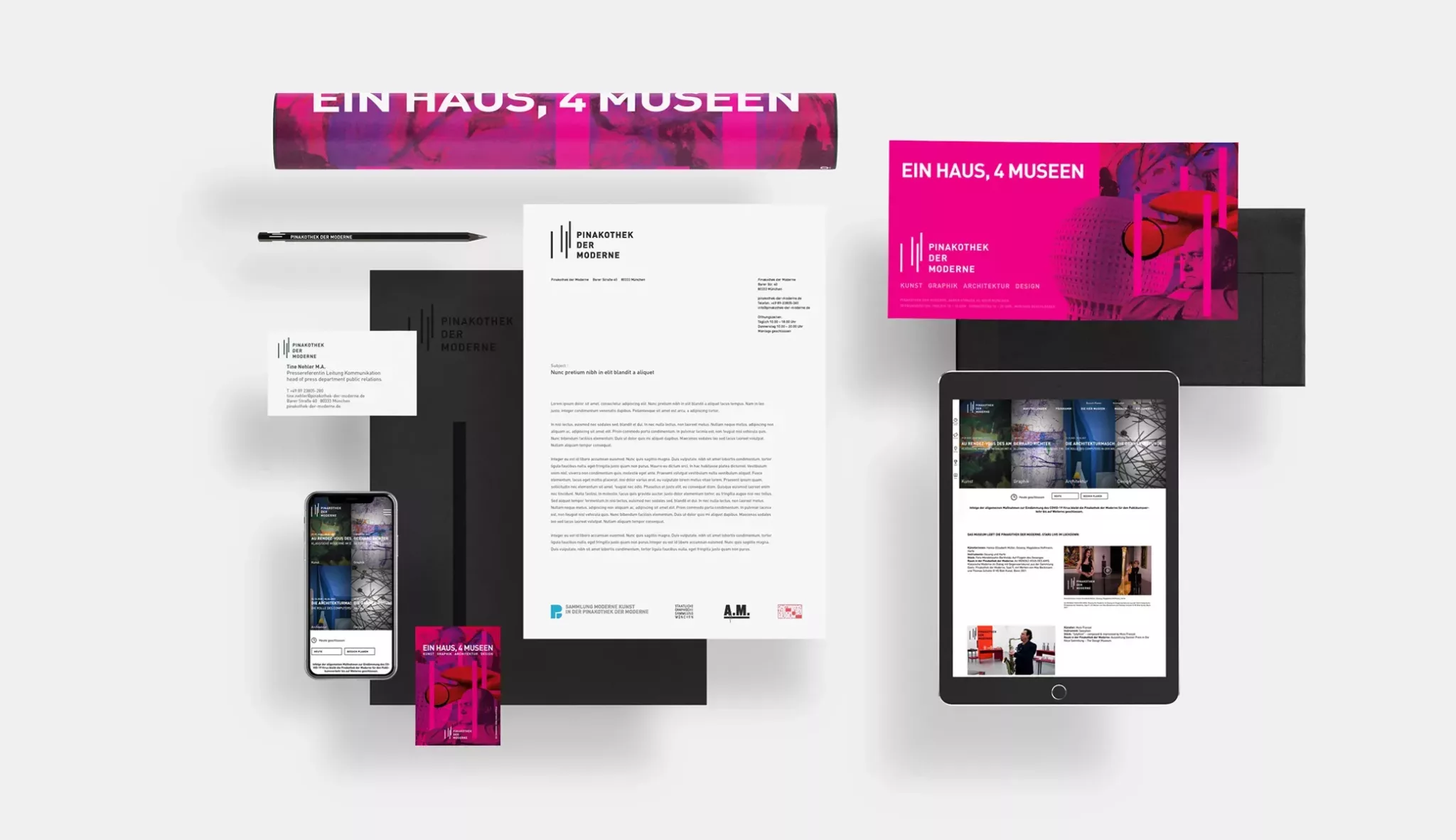 Website Pinakothek der Moderne